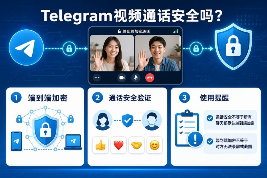 Telegram 视频通话安全性和隐私提醒