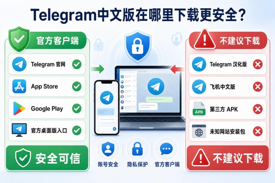 Telegram中文版官方下载安全提醒