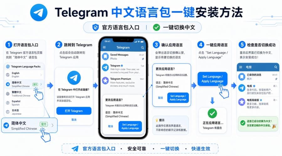 Telegram 中文语言包怎么安装？手机和电脑设置中文教程 配图 3