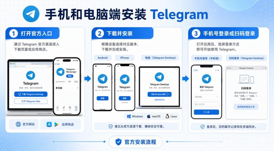 Telegram 中文版怎么下载才安全?官方安装与中文设置完整教程 配图 2