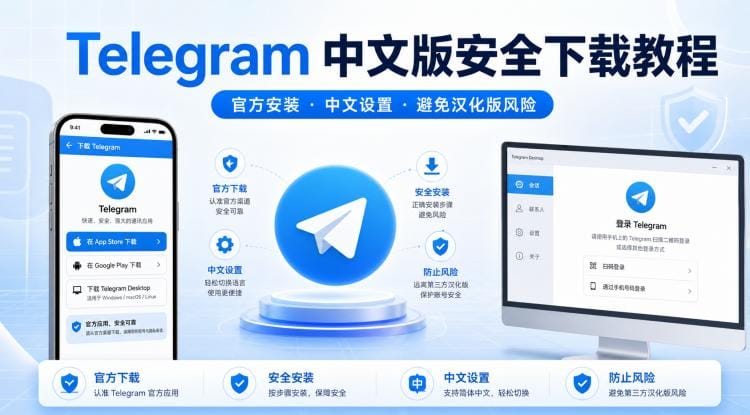 Telegram 中文版怎么下载才安全?官方安装与中文设置完整教程