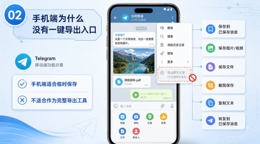 Telegram 中文版聊天记录怎么备份 image 1
