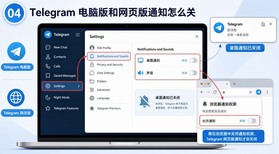Telegram 中文版怎么关闭通知? image 3