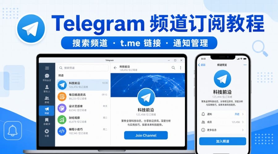 Telegram 中文版怎么订阅频道?
