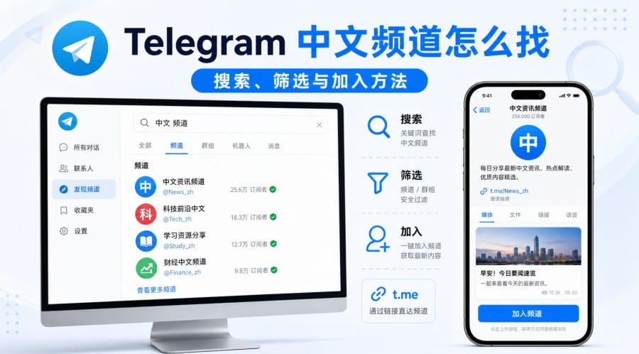 Telegram 中文频道怎么找?