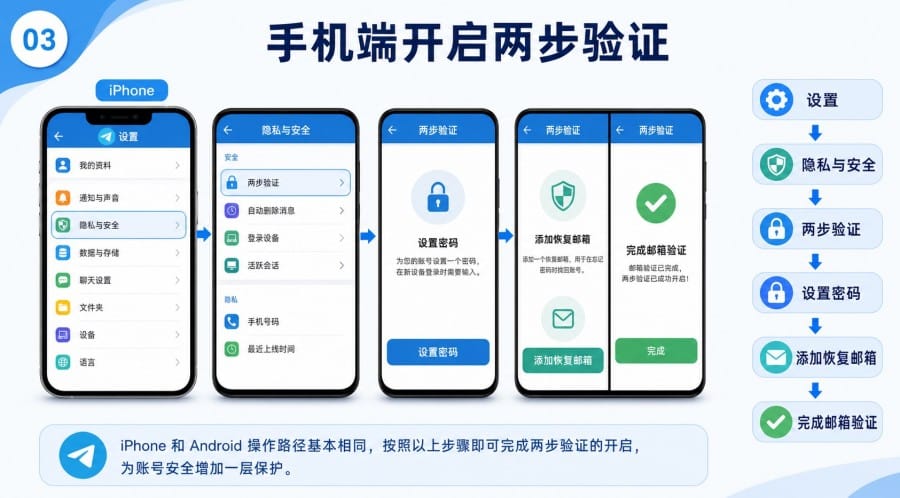 Telegram 中文版怎么开启两步验证? - step 2