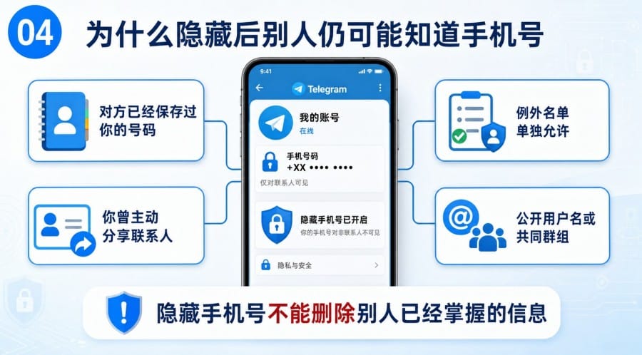 Telegram 中文版怎么隐藏手机号?手机、电脑端设置教程 配图 3