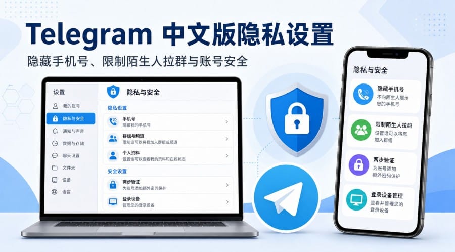 Telegram 中文版隐私怎么设置?