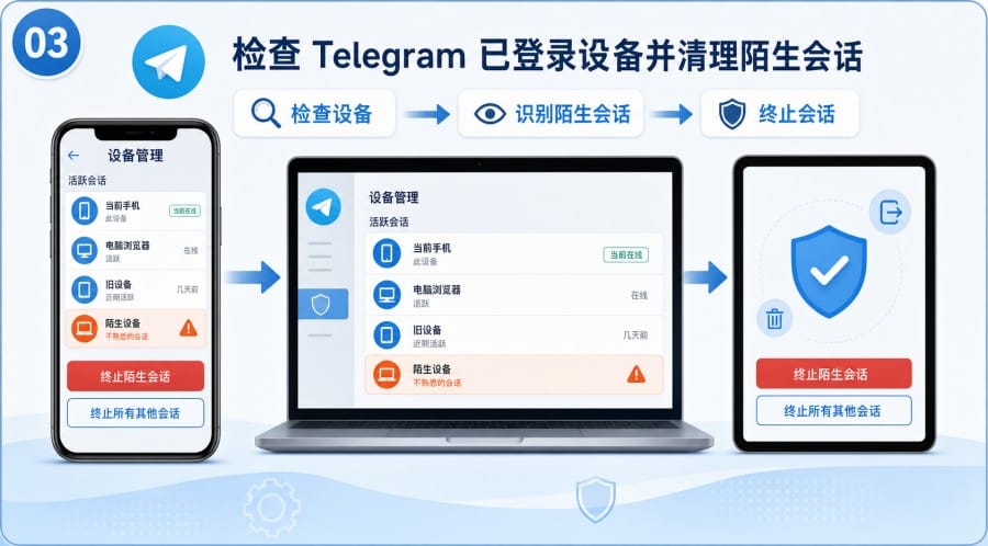 Telegram 中文版怎么防止账号被盗 - 配图 2