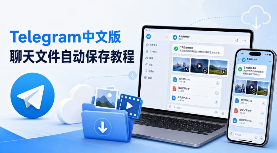 Telegram中文版怎么设置聊天文件自动保存?